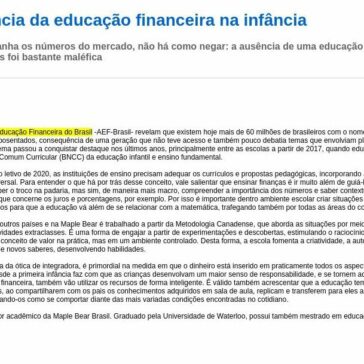 A importância da educação financeira na infância – Guias Web