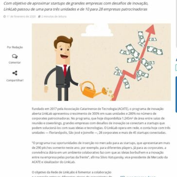 Programa catarinense de inovação aberta cresce 300% em 2019 – InforChannel