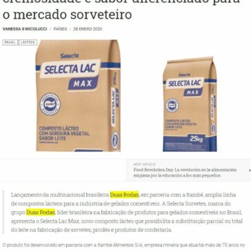 Selecta Lac Max oferece mais cremosidade e sabor diferenciado para o mercado sorveteiro – Food News Latam