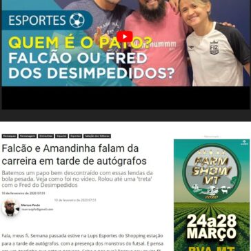 Falcão e Amandinha falam da carreira em tarde de autógrafos – O Livre