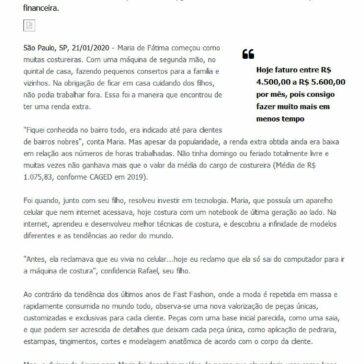 Costureira fatura alto ao aliar a costura com a tecnologia, usando moldes na internet para fazer renda extra – Llaranjas
