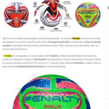 Bolas Penalty S11 Ecoknit e Max Ecoknit são premiadas – Camisas & Chuteiras