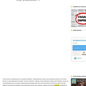 Prefeitura leva jovens atendidos pelo CCS Jd. Rosolen para conhecer a fábrica da Wickbold – Notícias de Hortolândia