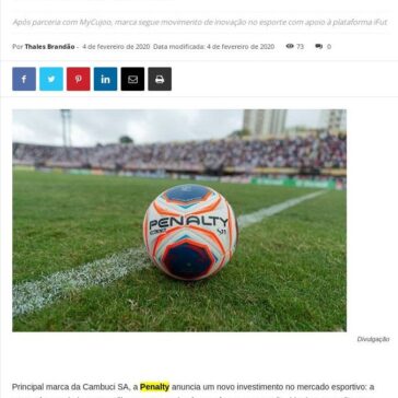 Penalty investe em startup de gestão de torneios de futebol – Cidade Marketing