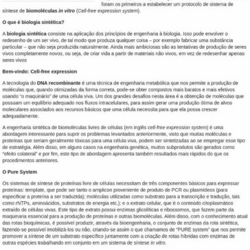 Biologia sintética: sintetizando proteínas recombinantes in vitro – Lab Network
