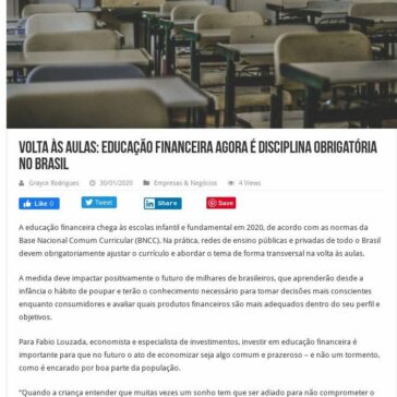 Volta às aulas: educação financeira agora é disciplina obrigatória no Brasil – Direito & Negócios