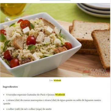 Receita de Cuscuz marroquino crocante – Comida e Receitas