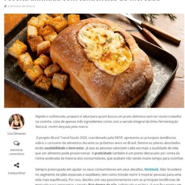 Brie dentro do pão: Wickbold apresenta receita alinhada com tendências do mercado – Portal Referência Business
