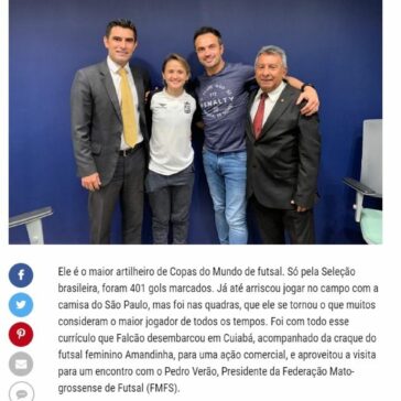 Falcão e Amandinha, craques do futsal brasileiro visitam Mato Grosso – MT de Fato