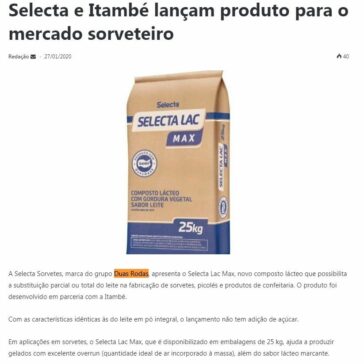 Selecta e Itambé lançam produto para o mercado sorveteiro – Marca Legal