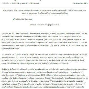 Programa catarinense de inovação aberta cresce 300% em 2019 – Empreendefloripa