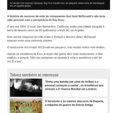 Como o McDonald’s revolucionou o mundo dos negócios – BBC Brasil