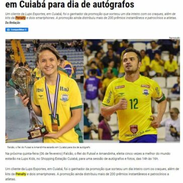 Falcão, o Rei do Futsal e Amandinha estarão em Cuiabá para dia de autógrafos – Portal Mato Grosso