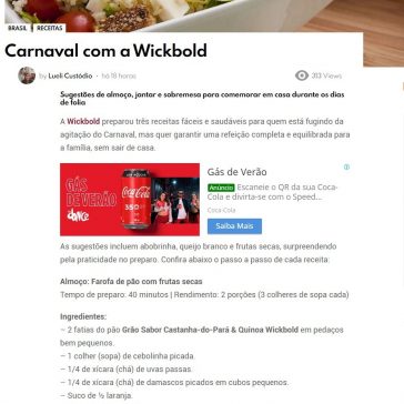 Carnaval com a Wickbold – Gastronominho