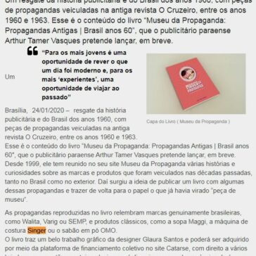 Publicitário pretende lançar livro de propagandas antigas – Falando de Gestão
