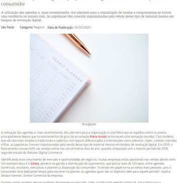 Mesmo em tempos de digitalização, planners e agendas voltam a ser os preferidos do consumidor – Mundo do Markting