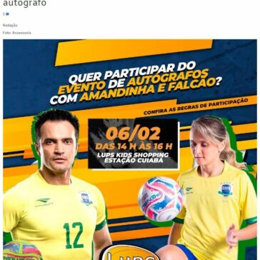 Falcão e Amandinha estarão em Cuiabá para dia de autógrafo – Da Hora Notícias