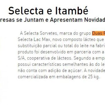 Selecta e Itambé – Giro News