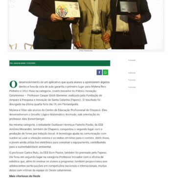 Aplicativo para ensino de álgebra garante prêmio de inovação a jovens – Jornal Sul Brasil