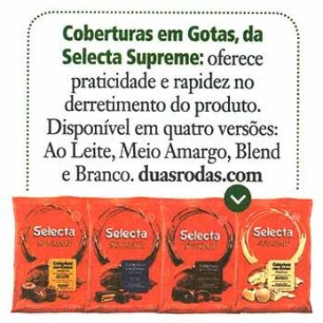 Coberturas em gotas, da Selecta Supreme – Malu
