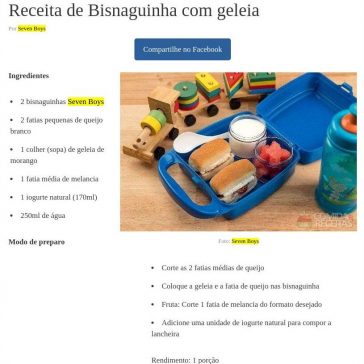 Bisnaguinha com geleia – Comida e Receitas