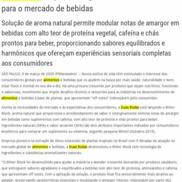 Duas Rodas lança tecnologia de sabor Bitter Block para o mercado de bebidas – Loungee Mix