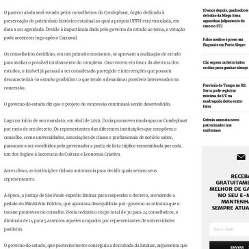 Tombamento de ginásio do Ibirapuera ameaça projeto de concessão de Doria em SP – GaúchaZH