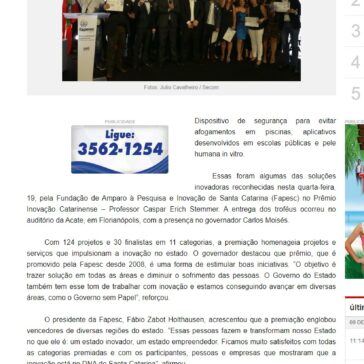 GOVERNO DO ESTADO PREMIA INICIATIVAS INOVADORAS DE SANTA CATARINA – Educadora