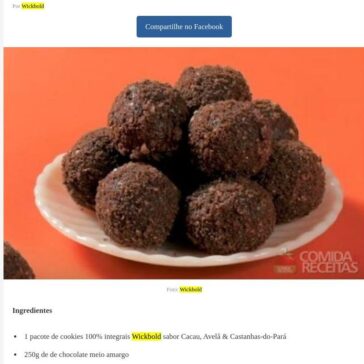 Trufa crocante diferente – Comida e Receitas