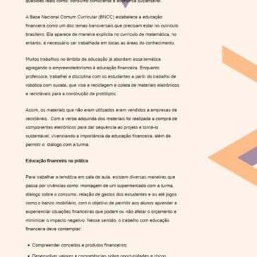 A importância de trabalhar a educação financeira na sala de aula – UOL