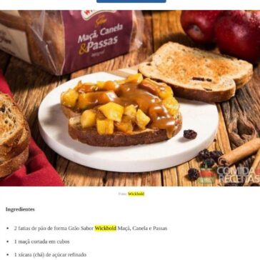 Receita de Maçã grelhada com caramelo – Comida e Receitas