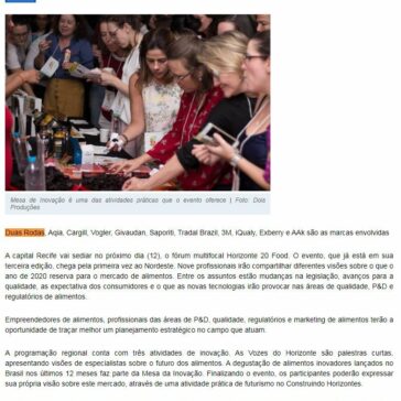 Horizonte 20 Food vai reunir especialistas para debater o futuro dos alimentos – Blog Henrique Barbosa