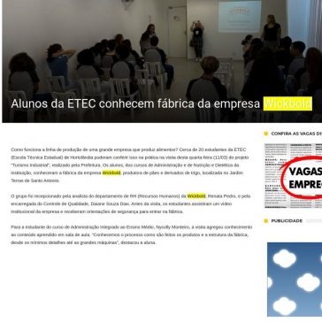 Alunos da ETEC conhecem fábrica da empresa Wickbold – Notícias de Hortolândia