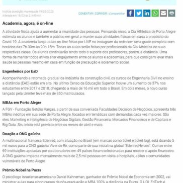 Academia, agora, é on-line – Jornal do Comércio