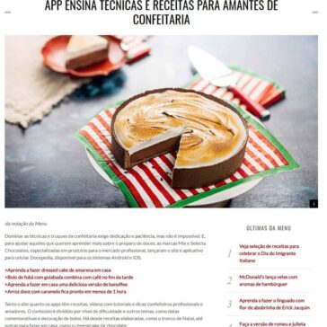 APP ENSINA TÉCNICAS E RECEITAS PARA AMANTES DE CONFEITARIA – Revista Menu (On-line)
