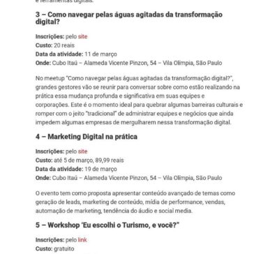 30 eventos para empreendedores que acontecem em março – Exame.com