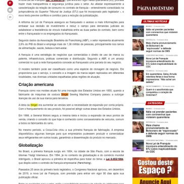 Nova Lei de Franquia incorpora entendimento do STJ sobre inaplicabilidade do CDC – Jornal Pagina do Estado