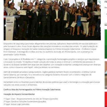 Governo de SC premia iniciativas inovadoras do estado – Portal Making Of