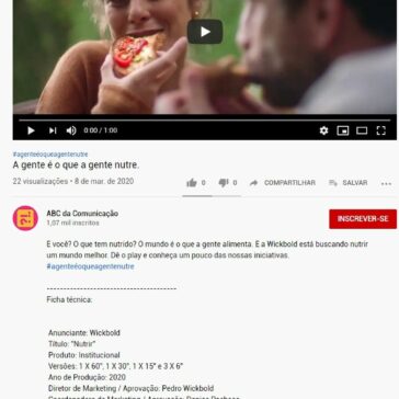 A gente é o que a gente nutre. – ABC da Comunicação (You Tube)