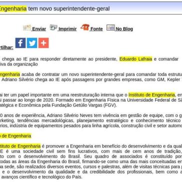 Instituto de Engenharia tem novo superintendente-geral – Difundir