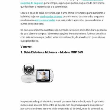 Qual babá eletrônica comprar? Veja 6 modelos que valem o seu investimento – Bebe.com.br