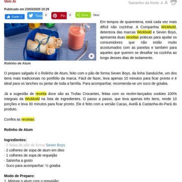 Quarentena na cozinha: receitas práticas podem ser opção – Arroz de Fyesta