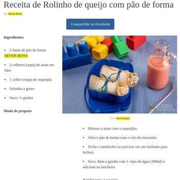 Rolinho de queijo com pão de forma – Comida e Receitas