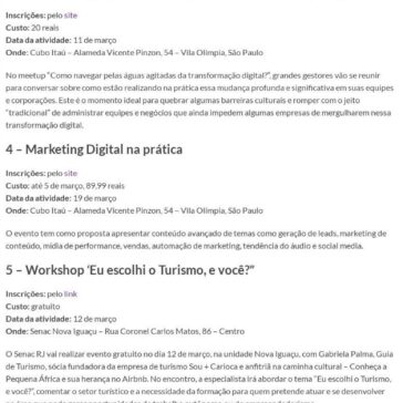 30 eventos para empreendedores que acontecem em março – Negócios Disruptivos