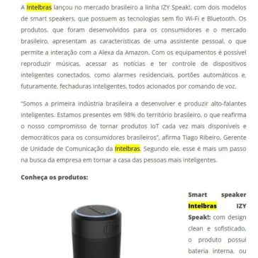 Intelbras apresenta sua linha de smart speakers – Security Brasil