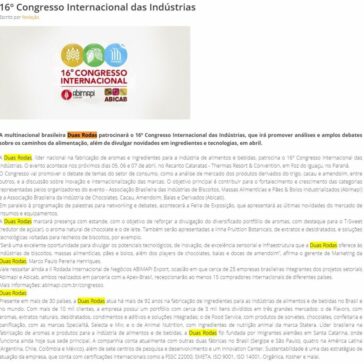 16° Congresso Internacional das Indústrias – Mercado & Feiras