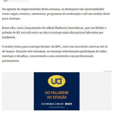 Edital para mulheres inovadoras e mais oito oportunidades da semana para empreendedores – Gazeta do Povo (Online)