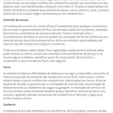Como resolver os seis Cs de conflitos em condomínios? – Modelo TV