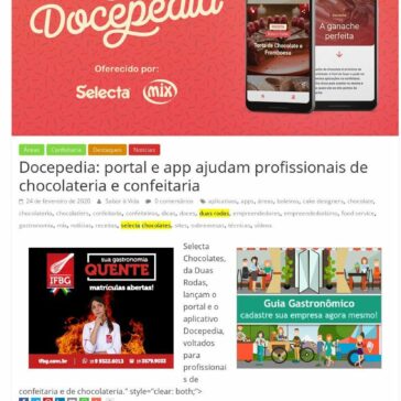 Docepedia: portal e app ajudam profissionais de chocolateria e confeitaria – Sabor à Vida Gastronomia