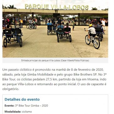 3° Bike Tour Gimba – 2020 – Esportividade